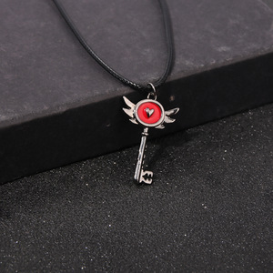 Collier de clé d'hôtel en métal Hell <span class=keywords><strong>Hotel</strong></span>, collier de cosplay Carmilla, collier de personnage d'anime unisexe, pendentif de charme d'anime, cosmétique - Product Image 5