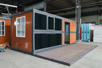 Maison pliable en conteneur de 20 pieds, maison modulaire pour les constructeurs, logement temporaire, structure en acier galvanisé, système d'assemblage rapide