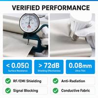Tissu de blindage EMF 50m en fibre de cuivre-nickel, blocage de signal pour téléphone, ordinateur portable, rideau, couverture, pochette