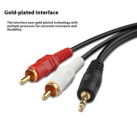 Venta caliente M3U TV Converter Cable RCA Connector PVC Jacket 3 AV Audio Power Outputs Smart Projector Micrófono Computadoras