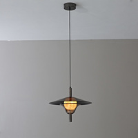 Luminaire suspendu moderne en verre fumé avec abat-jour en albâtre naturel pour bar, îlot de cuisine, salle à manger