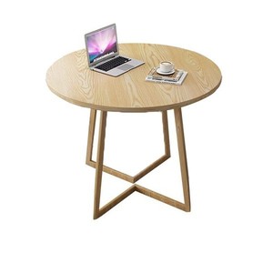 Table d'appoint ronde <span class=keywords><strong>Robin</strong></span> de haute qualité, design moderne, finition brun brillant pour salon ou chambre, en bois massif et métal - Product Image 5