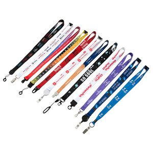 Wholesale Nylon Screen-Printed <b>Lanyards</b> Promotional Gift Custom <b>Polyester</b> <b>Lanyard</b> with ID Badge Holder for School Work ID Card - Product Image 1