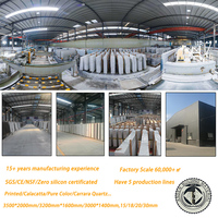 Pierre artificielle sans silice au prix d'usine, 20 mm 30 mm, pierre de quartz Calacatta pour plans de travail de cuisine, fournisseur d'usine