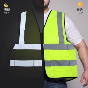 Chaleco de Seguridad Reflectante First Shield, Talla Grande, Alta Visibilidad, Uniforme de Trabajo, para Obras de Construcción, Ciclismo, Tráfico - Product Image 1