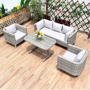 Ensemble de canapé et chaise en rotin d'extérieur, imperméable, 2 places, design moderne pour <span class=keywords><strong>jardin</strong></span> et cour - Product Image 6