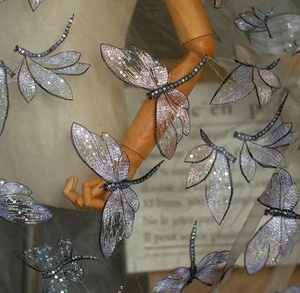 Bán Buôn Sang Trọng Lưới Hạt Ren Con Chuồn Chuồn Vải Tuyn Thêu Váy Cô Dâu Sequin Vải Cho Ăn Mặc - Product Image 4