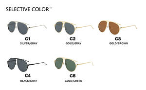 40180 новые модные 2025 женские очки большого размера металлические круглые солнцезащитные очки мужские очки Пилот - Product Image 4