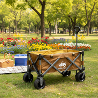 Chariot de camping pliable tout-terrain robuste, chariot de camping pliable de petite taille pour pique-nique en plein air