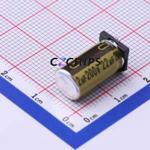 Condensateur électrolytique en aluminium SMD VKMD1652D220MV, SMD, D8xL16.5mm 22uF 20% 200V 320mA-100kHz - Product Image 1