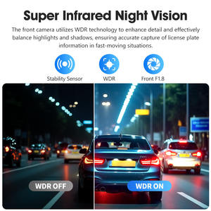 Caméra embarquée 3 canaux 4K+1K+2K avec vision nocturne, surveillance de stationnement 24H, double caméra avant et arrière avec WIFI GPS ZD70A+HW - Product Image 4