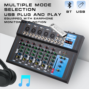 Mixer Audio Portabel 4 Kanal Pengontrol Mixer <span class=keywords><strong>DJ</strong></span> Mixer Audio FX DSP USB MP3 Pemutar Audio Mini Peredam Kebisingan MGO4 - Product Image 2