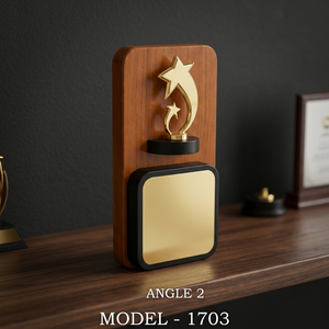 Trofeo Portátil de Madera Grabado con Láser de POOJA GIFT CORPORATION para Pedidos al por Mayor, Precios Competitivos, Entrega Rápida para Eventos Deportivos y Bodas - Product Image 1