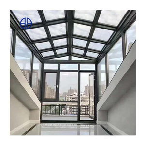 Conception de Chine vente en gros serre en verre double solarium véranda en aluminium véranda de jardin véranda maisons en verre <span class=keywords><strong>toit</strong></span> en verre - Product Image 6