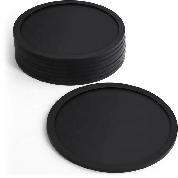 GOODA-posavasos de plástico suave de pvc, OEM/ODM, venta al por mayor de fábrica, color negro