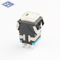 Fourniture d'usine forme carrée 2no2nc interrupteur à bouton-poussoir illuminé par points 12v