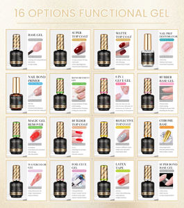 BORN PRETTY <span class=keywords><strong>PRO</strong></span> Nouveauté 16 Options Gel Fonctionnel Transparent Sans HEMA avec FDS (MSDS) OEM 15ml Top Coat et Base Coat Gel Caoutchouc Vernis à Ongles - Product Image 4