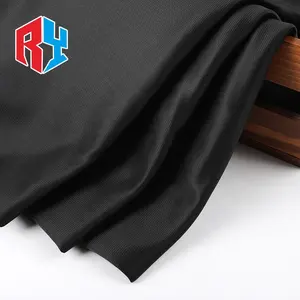 Vải Dệt Kim Ba Lỗ Màu Đen Trơn Giá Rẻ Thiết Kế Nhuộm 75D * 75D Chất Liệu May Mặc Trung Quốc