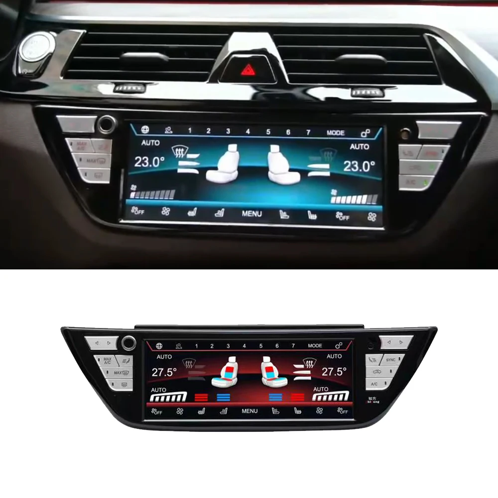 LEDカーエアコンタッチスクリーンデジタルAirConACパネルBMW 5