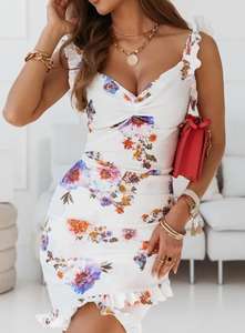 Nuevo Vestido Floral de Verano sin Mangas con Cuello en V para Mujer - Product Image 6