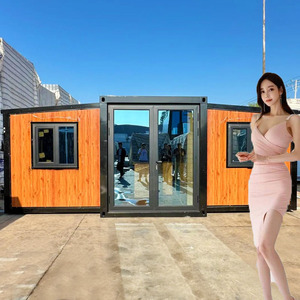 Casa Contenedor de Construcción Rápida para Ciudad, Casa de Acero Móvil Prefabricada, Campamento, Casa Contenedor Plegable Blanca para Almacenamiento - Product Image 1