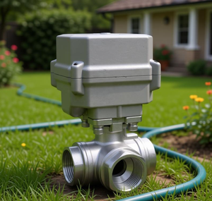 Vanne à boisseau sphérique électrique modulante Etrany DC12V24V 1 pouce 3 voies pour régulation <span class=keywords><strong>de</strong></span> fluides à haute température - Product Image 3