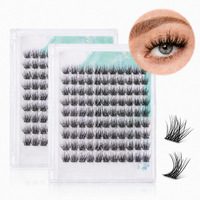 Extensions de cils en grappe personnalisées, fines, 10-13 mm, imperméables, DIY, grappes de cils individuels