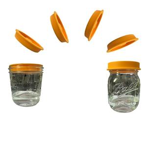 Tapa de silicona para taza, color naranja, a prueba de polvo de doble cara, a prueba de fugas, con orificio para pajita, para viajes, unisex - Product Image 3