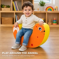 Figurine d'animal en mousse souple avec visage imprimé et corps courbé pour maternelle et garderie, OEM ODM, vente en gros, marque privée