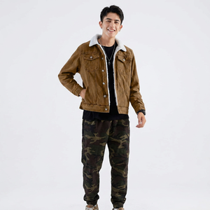 Blouson en jean épais doublé polaire Sherpa pour hommes - Product Image 1