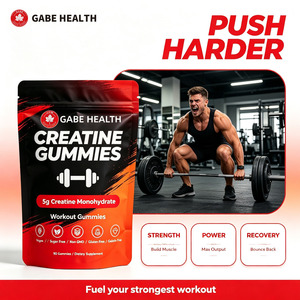 Gummies de créatine 5G en gros, 90 unités, monohydrate, dose clinique, pour la force musculaire maigre, l'énergie et la récupération, végétaliennes, sans OGM, pour la gym, OEM - Product Image 2