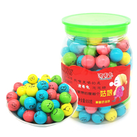 Halal Multi-Color Double Mint & Chocolate Flavored Bubble Gum Candy Runde Kugelform Milch frucht Expression Bulk Bottle Verpackung