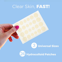 Patchs Hydrocolloïdes pour l'Acné 5x10 Ronds 300 Unités pour Tous Types de Peau