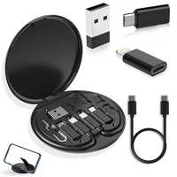 Kit de Adaptador de Carga Rápida Multiusos de 60W con Soporte para Teléfono y Opción de Logotipo Personalizado - Set de Regalo Promocional de Material ABS para Viajes