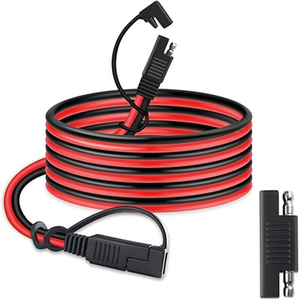 SAE公/母插头IP67汽车太阳能防水延长电缆，带防尘罩铜触点和电脑外壳 - Product Image 5