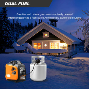 เครื่องกำเนิดไฟฟ้าอินเวอร์เตอร์แบบพกพา HWASDAN 2KW 1800w เงียบ ใช้ได้กับน้ำมันเบนซิน/แก๊ส LPG พร้อมระบบสตาร์ทไฟฟ้าแบบรีโมท - Product Image 5
