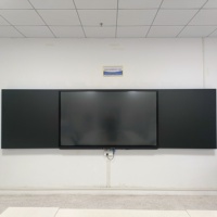 Équipement pédagogique scolaire 75 pouces, Smart TV LED, tableau blanc interactif, écran tactile, moniteur Android 14 pliable