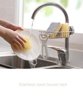 Égouttoir de cuisine en acier inoxydable écologique pour évier simple, support de rangement pour boissons, support de robinet, égouttoir à savon, porte-serviettes, fixation par boulons