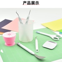 Ensemble d'outils de désherbage en acier inoxydable ABS style SG008, outils de découpe de lettres en relief DIY compatibles avec les machines Cricut