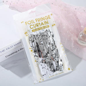 1*2M 쉬머 스타 커튼 술 금속 생일 배경 파티 장식 프린지 배경 졸업 베이비 샤워 결혼식 - Product Image 5