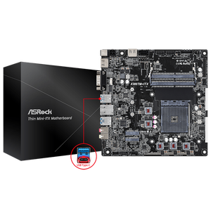 เมนบอร์ดคอมพิวเตอร์ <span class=keywords><strong>ASRock</strong></span> X300TM-ITX เมนบอร์ด Thin <span class=keywords><strong>Mini</strong></span> ITX ซ็อกเก็ต AM4 ออลอินวันพีซี - Product Image 1