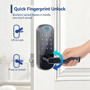 Cerradura Digital Inteligente con Palanca y Huella Dactilar TTLock Tuya Wifi App para Airbnb y Hogar, con un Solo Pestillo, para EE. UU. - Product Image 1