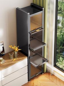 Metal <strong>Tall</strong> Living Room Storage Rack 5-layers Slim Pull-Out Metal Freestanding Unit Cabinet <strong>Narrow</strong> Spaces Multi-Tier <strong>Drawers</strong> - Product Image 2