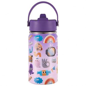 Bouteille d'eau isotherme sous vide de haute qualité pour enfants, motif dessin animé, avec poignée, idéale pour l'école et les activités sportives en extérieur - Product Image 4