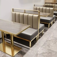 Meubles de restaurant de luxe de haute qualité, chaise, table basse, table de restauration rapide pour hôtel, canapé, banquette de restaurant, sièges de banquette de restaurant