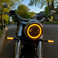 Clignotant de moto et scooter, technologie COB, mini-indicateur lumineux, étanche IP65, homologué E8, 12V, fixation M8, ajustement universel