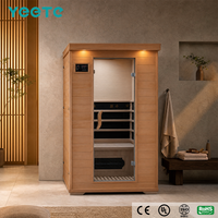 Ruang Sauna Uap Gaya Korea YEETE, Sauna Portabel untuk Rumah, Kayu Hemlock Solid, Sauna Kering dan Basah, Kabin Sauna Pribadi Mewah