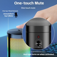 Mikrofon Gaming RGB Baru USB PC untuk Livestreaming, Voice-over, Rekaman, Karaoke Komputer, Mikrofon Gaming Nirkabel A20