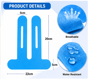 Bande de kinésiologie en coton prédécoupée 25 cm pour le soutien du ménisque du genou, athlètes de marathon, unisexe, personnalisable - Product Image 1