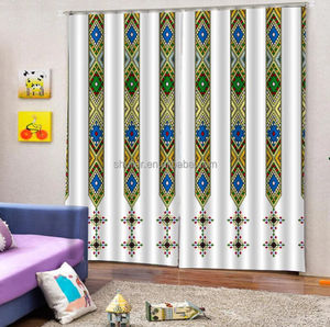 Ensemble de rideaux de salon traditionnels éthiopiens et érythréens personnalisés pour la fête de mariage, anniversaire, 3 pièces - Product Image 3